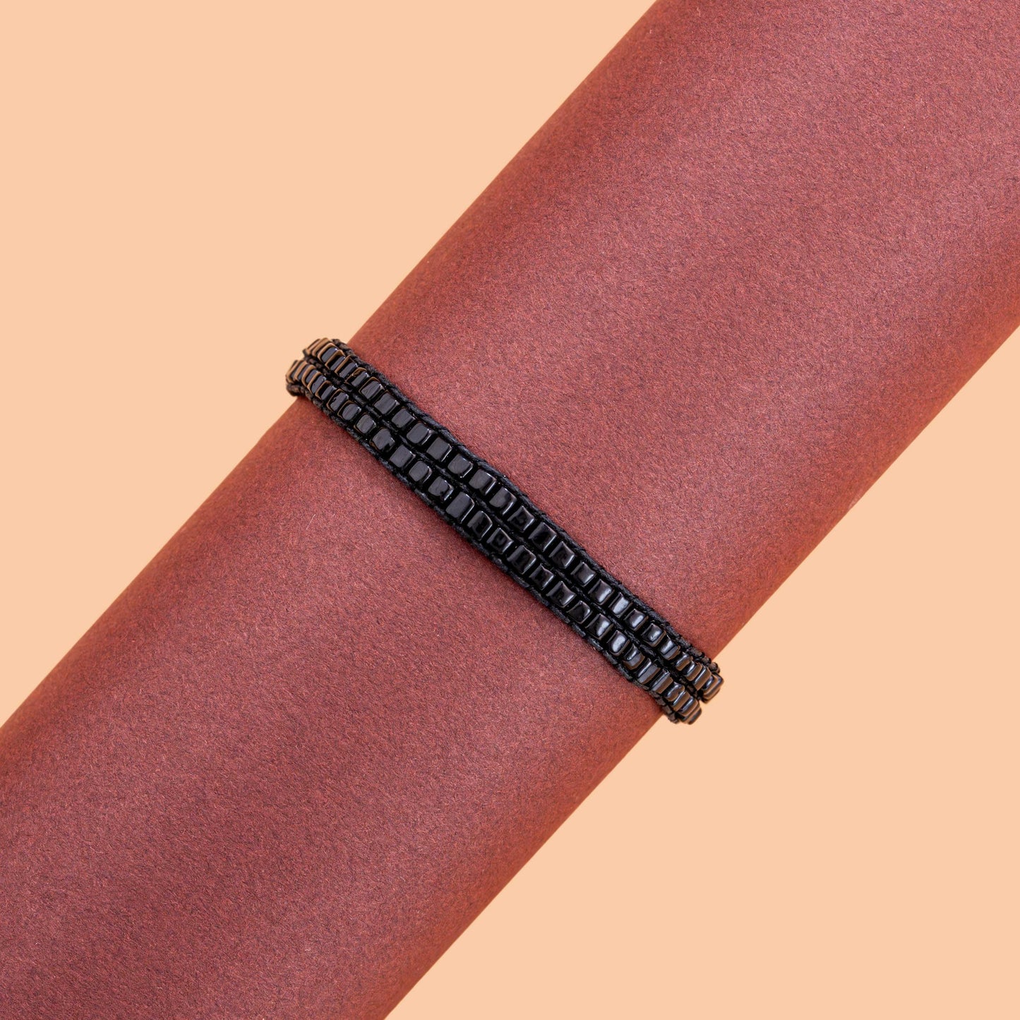 Double Shadow Square Bead Bracelet