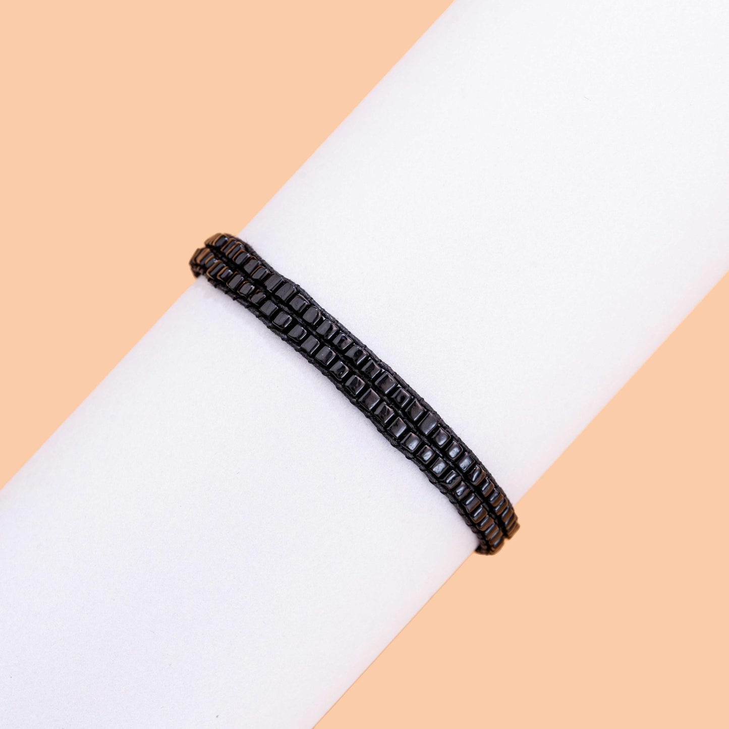 Double Shadow Square Bead Bracelet