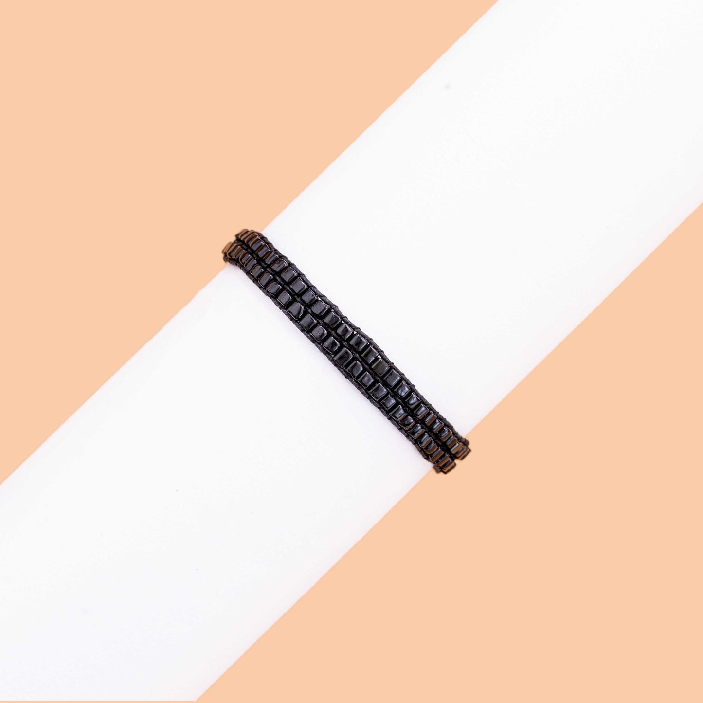 Double Shadow Square Bead Bracelet