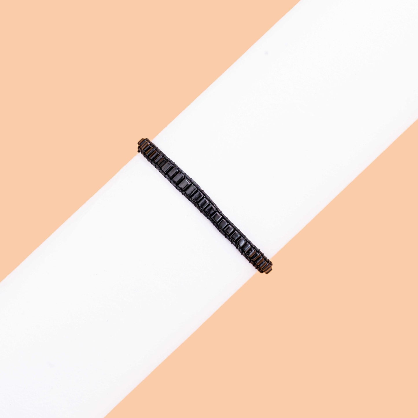 Single Shadow Square Bead Bracelet