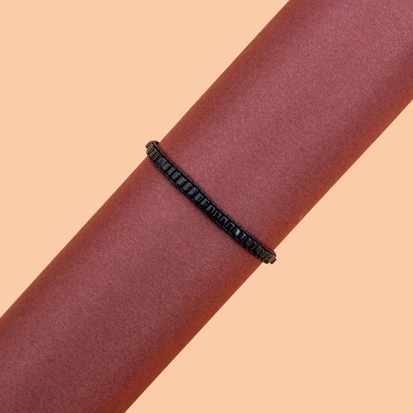 Single Shadow Square Bead Bracelet