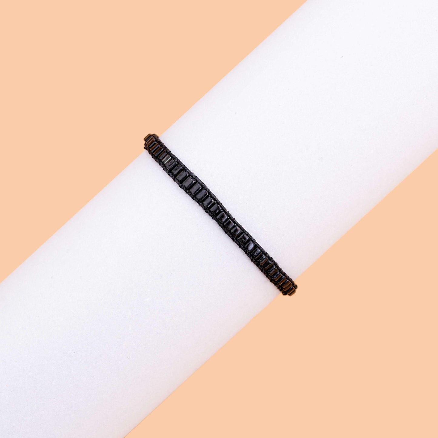 Single Shadow Square Bead Bracelet