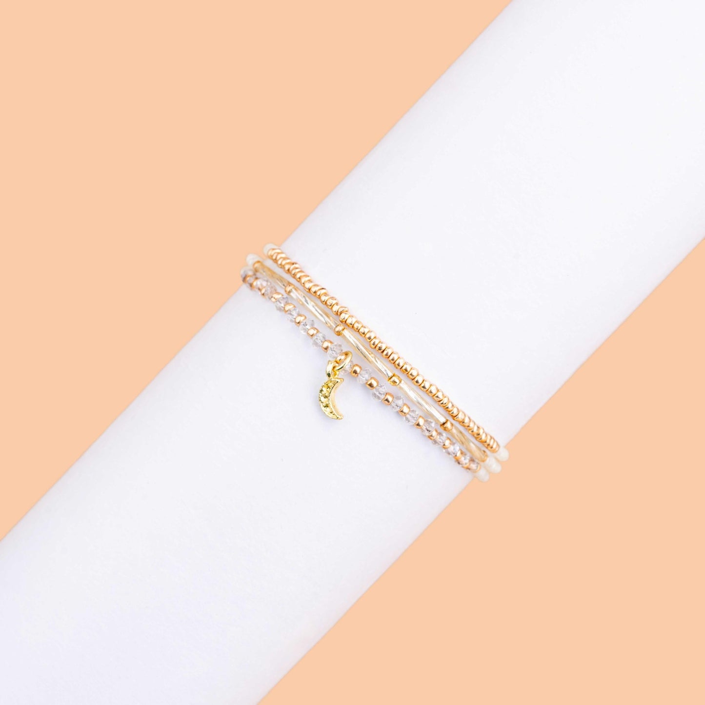 Crystal White Moon Bracelet