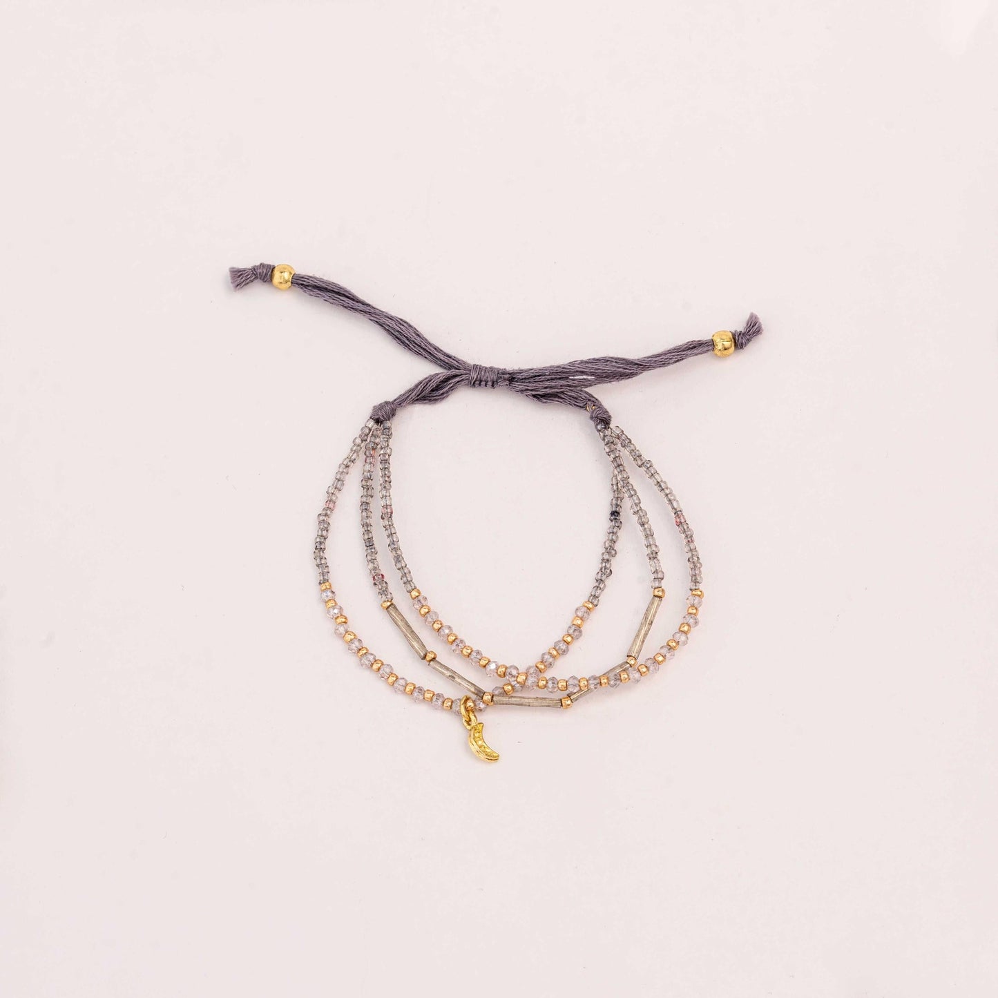 Crystal Purple Moon Bracelet