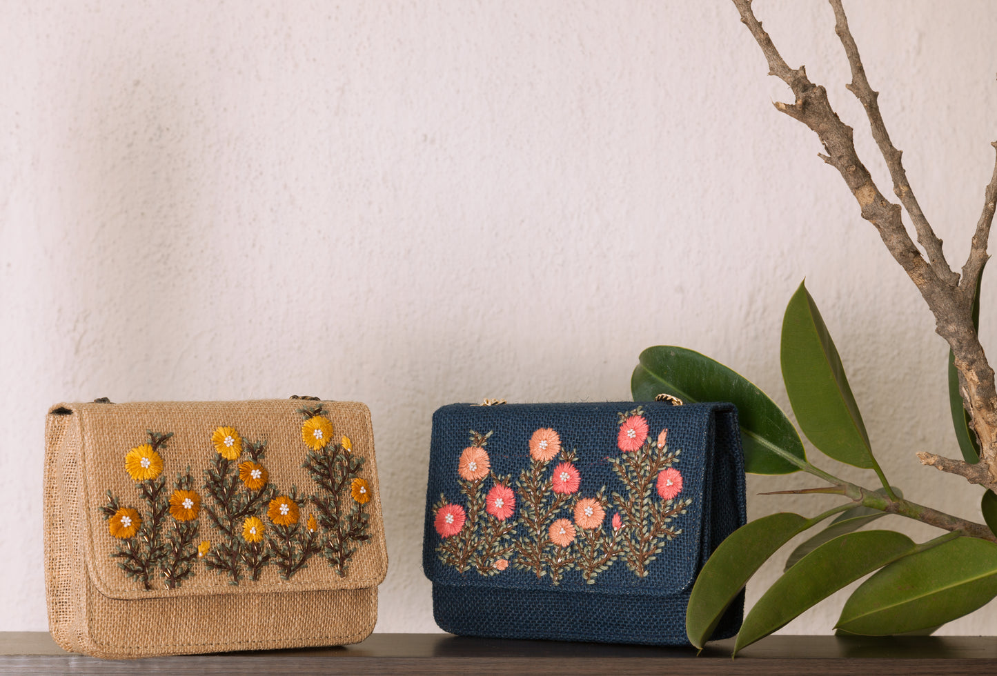 Buttercups on Beige Flap Bag