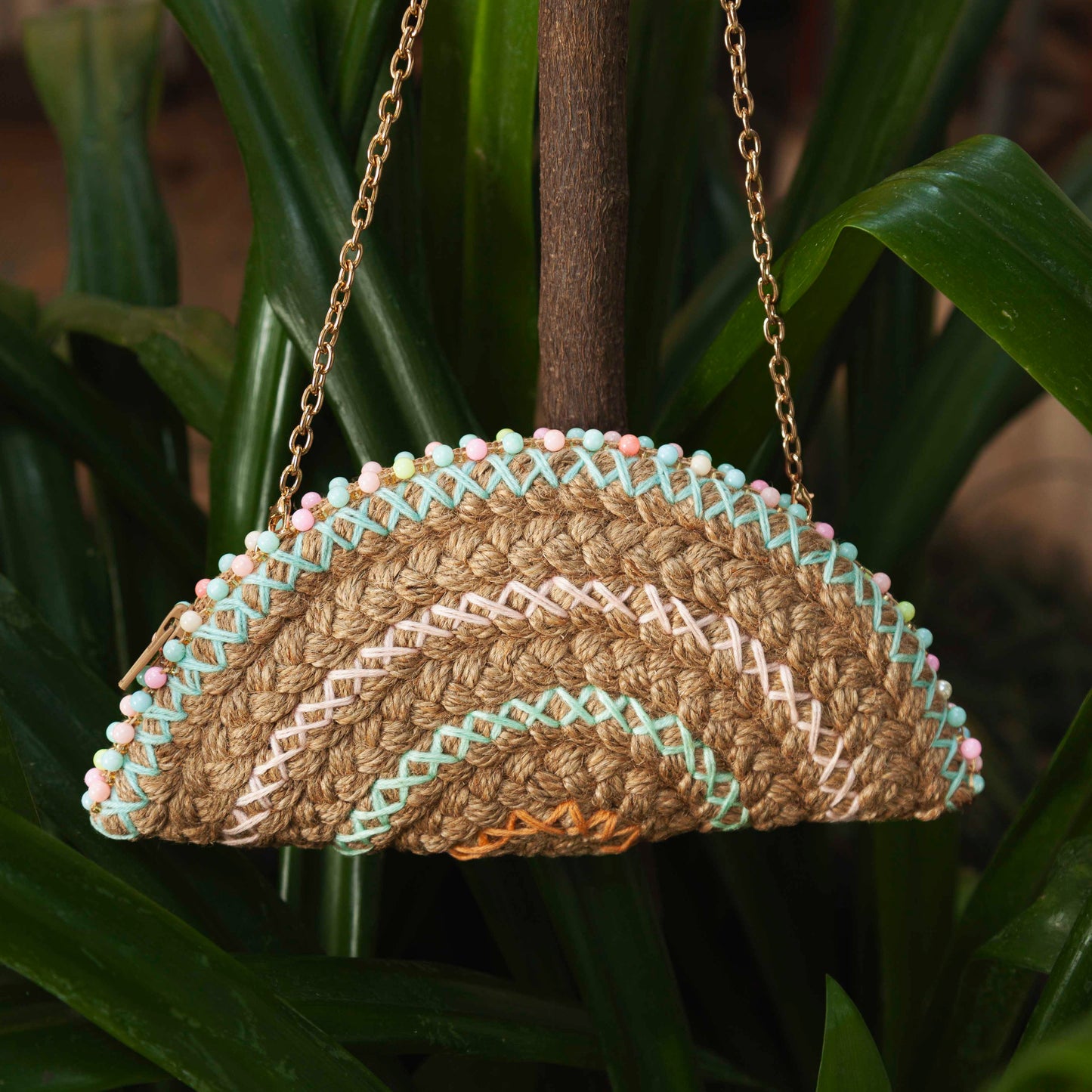 Happy Candy Half Moon Clutch Bag