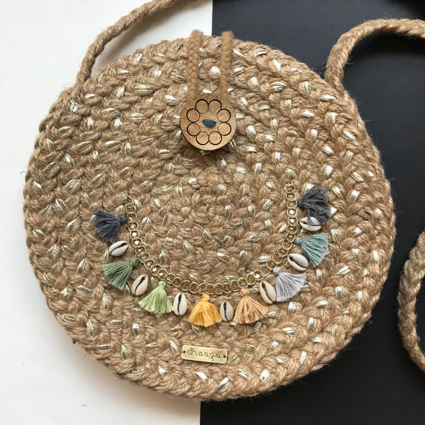 Full Moon Tassels and Cowrie Shell Bag