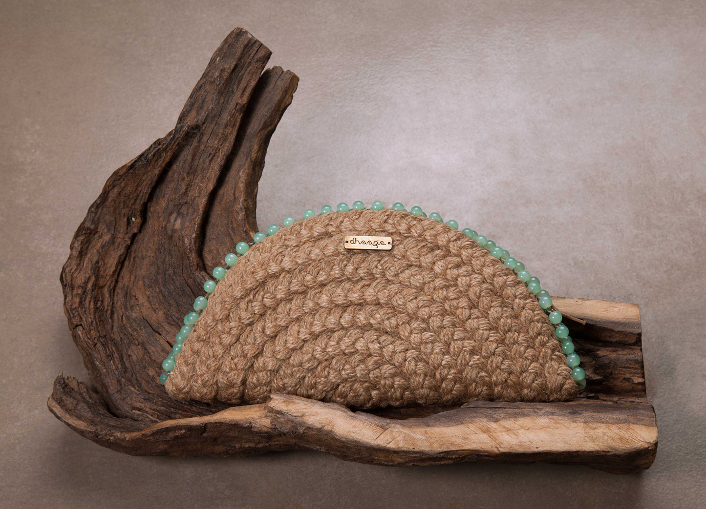 Brunnera Bloom Half Moon Clutch Bag