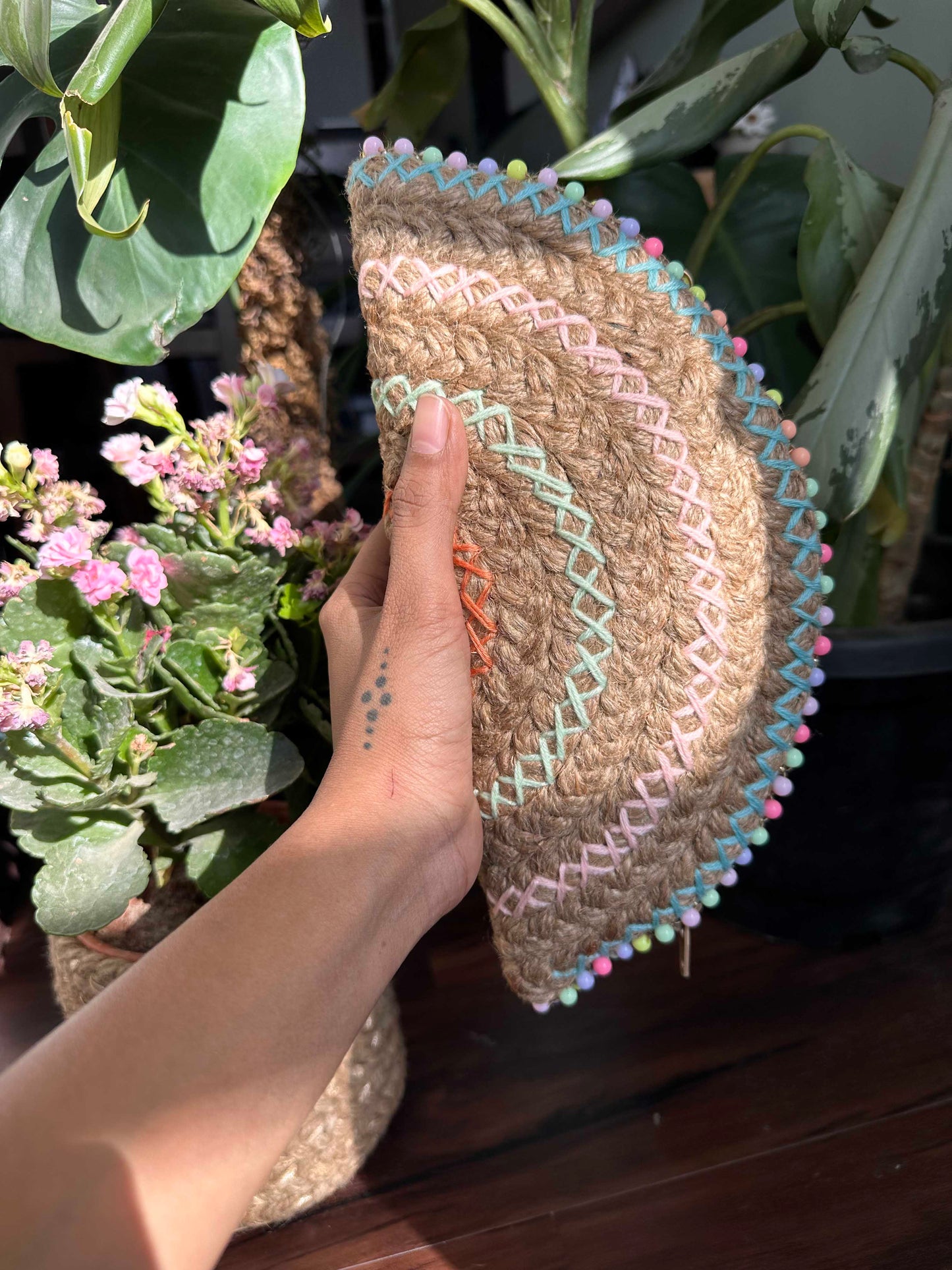 Happy Candy Half Moon Clutch Bag
