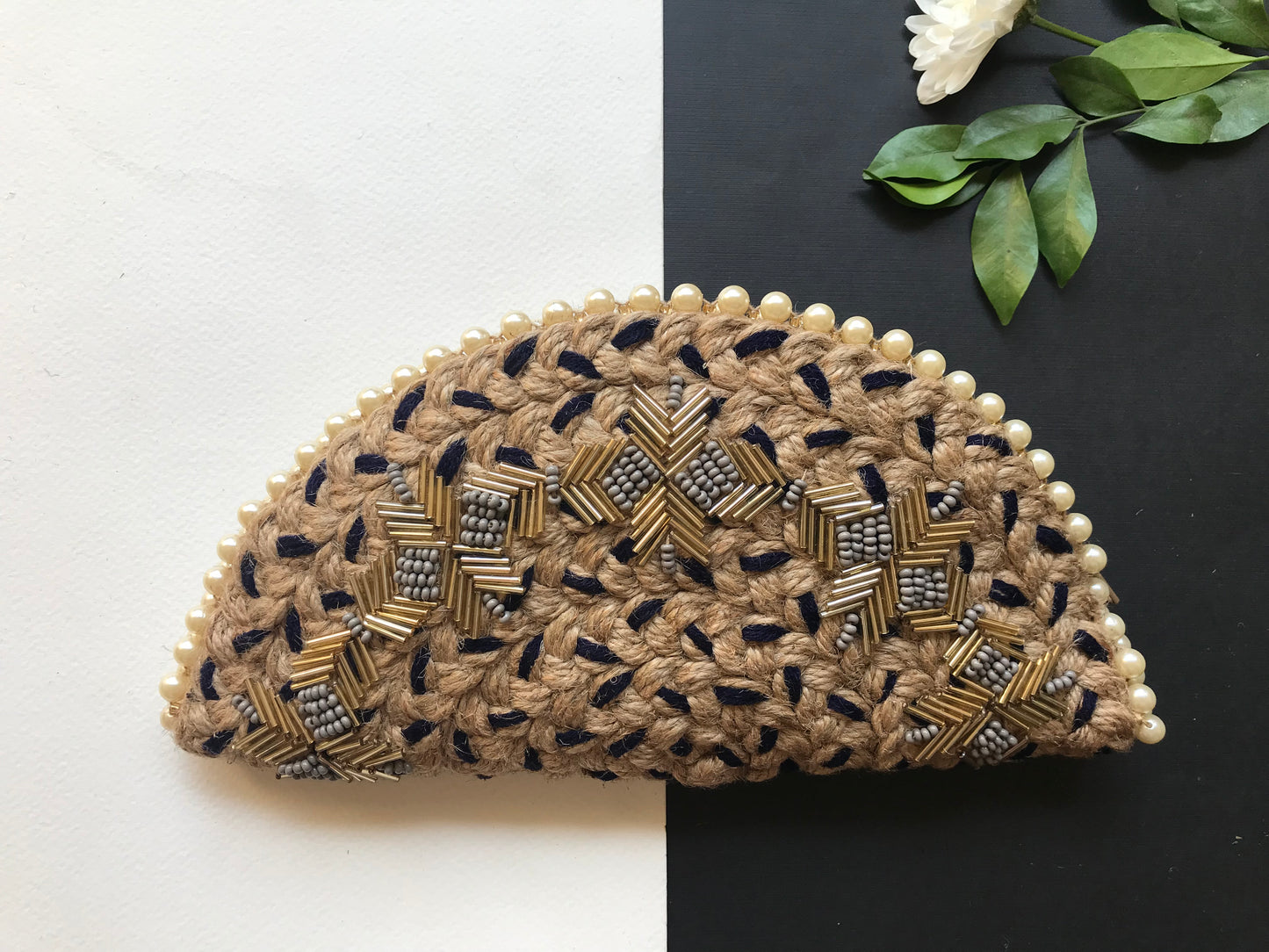 Cosmic Noir Half Moon Bag