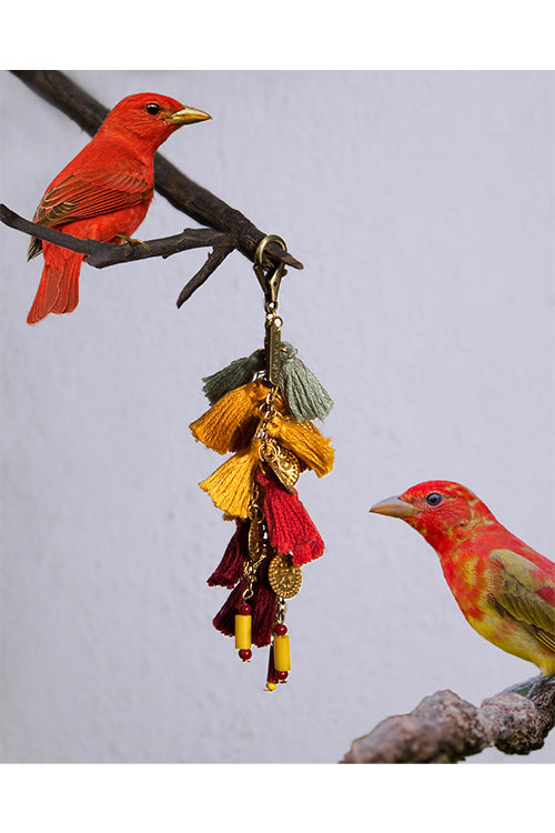 Summer tanager keycharm