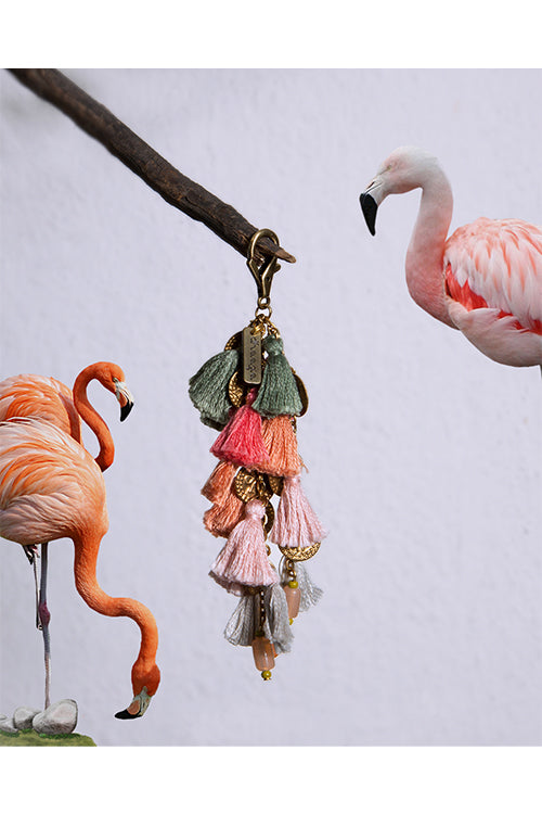 Pink Flamingo key charm