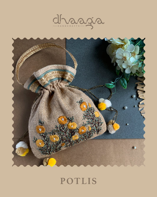 Buttercup Blooms Potli Bag