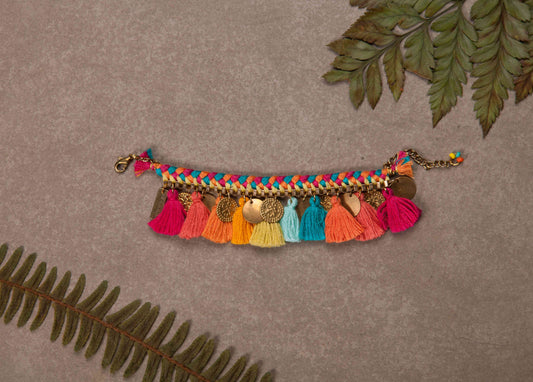 Colour Splash Tassel Bracelet
