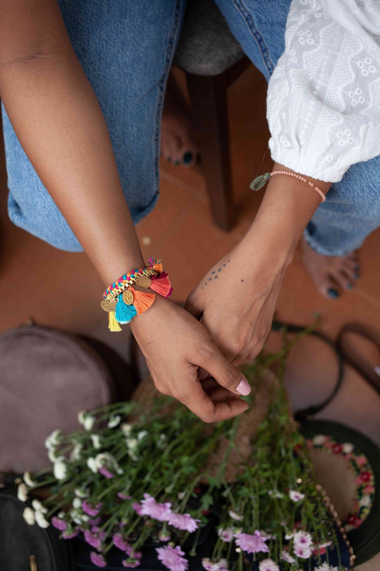 Colour Splash Tassel Bracelet