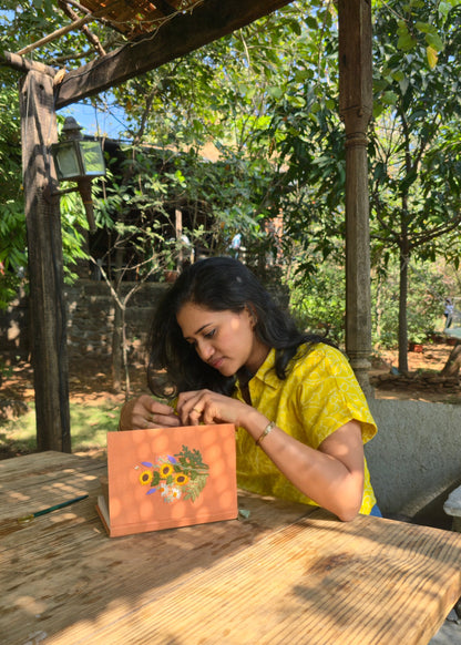 Blossom 4 in 1 Journal ~ Hand-Embroidered