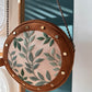 Leafy Tan Stud Round Sling Bag