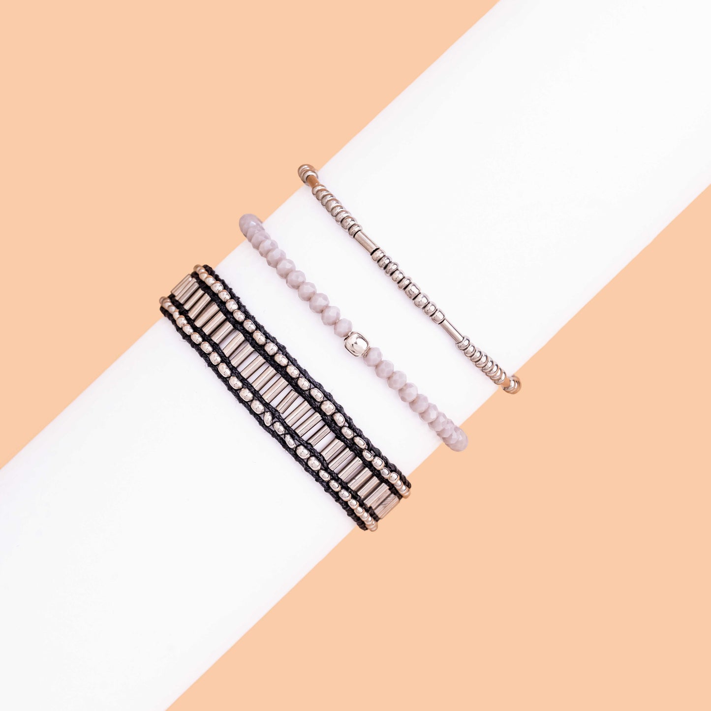 Silver Bracelet Stack