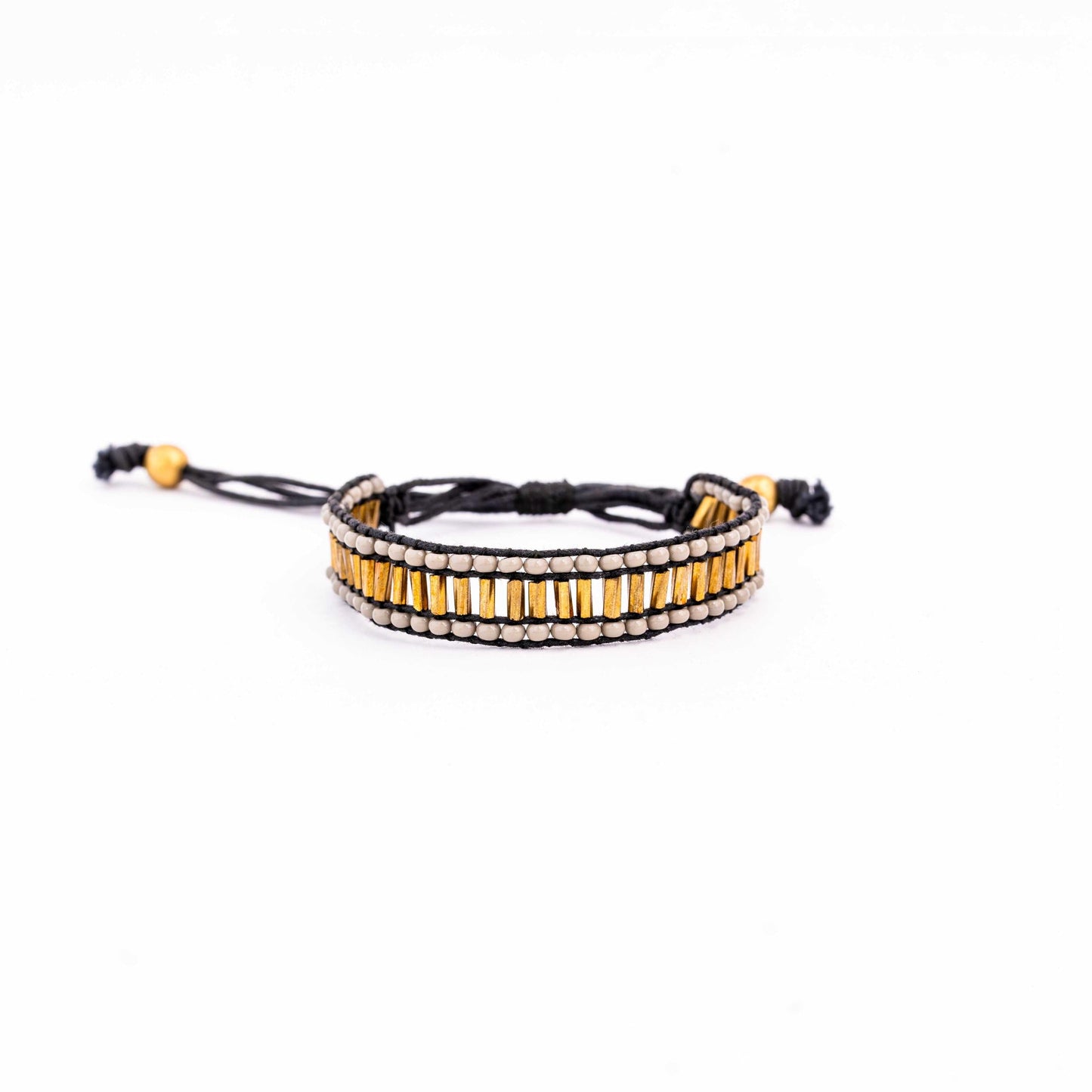 Grey and Golden ladder Bracelet