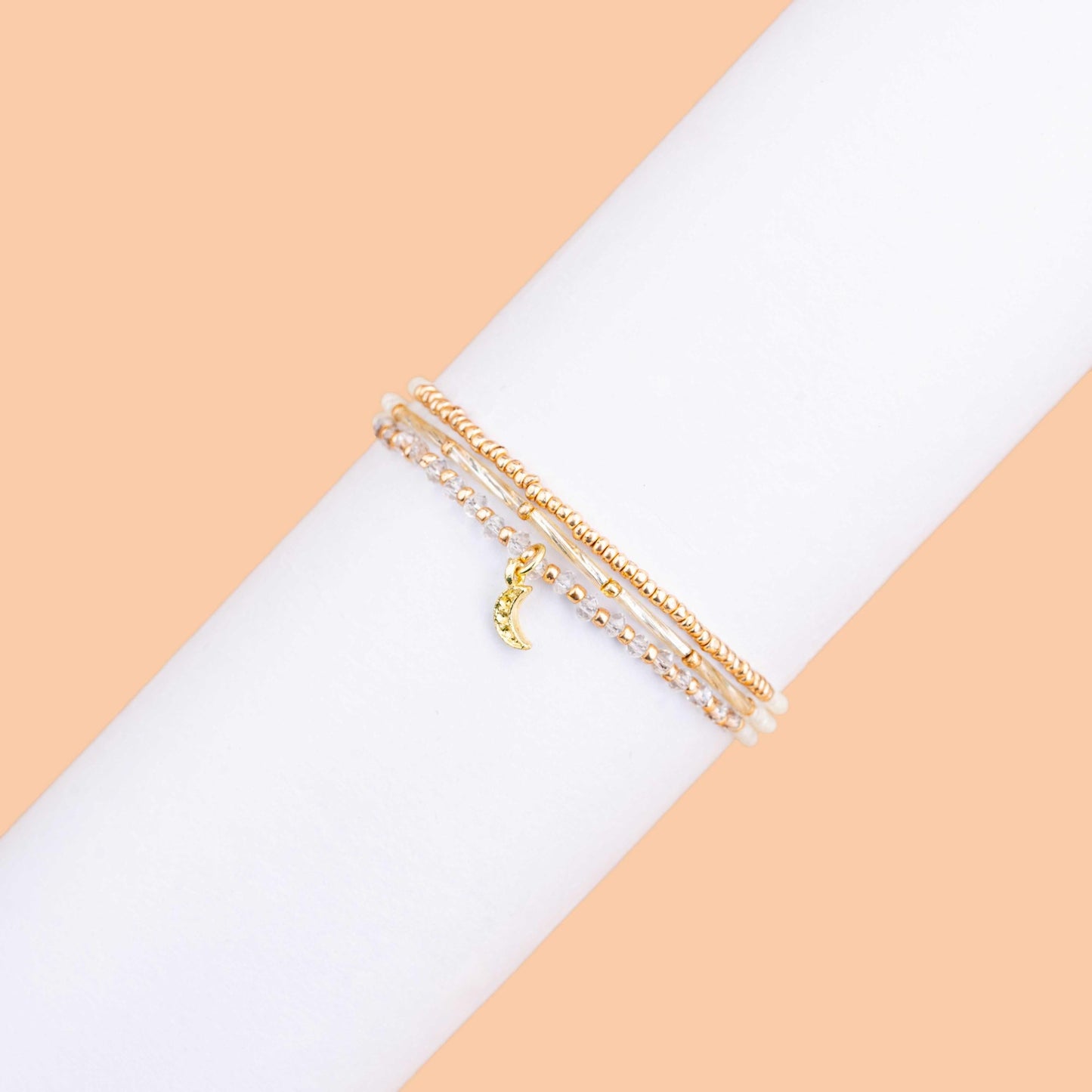 Crystal White Moon Bracelet