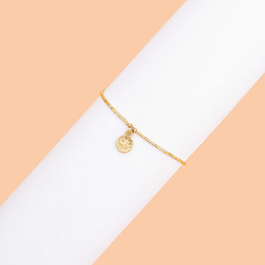 Gold coin bracelet