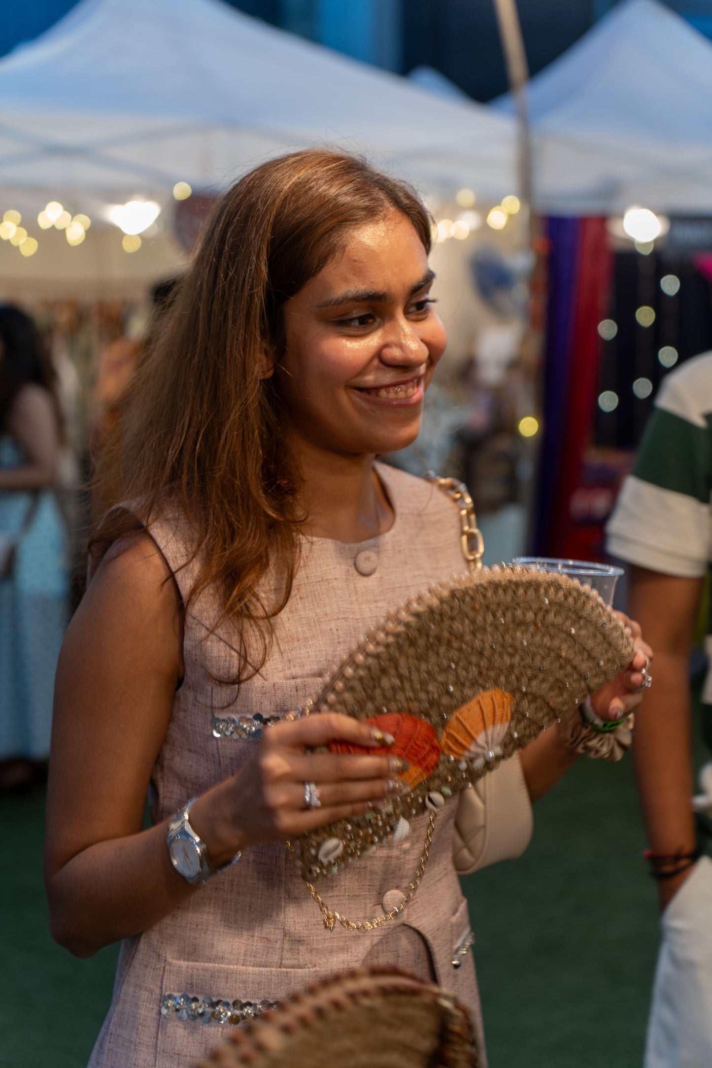 Sea Shell Half Moon Bag