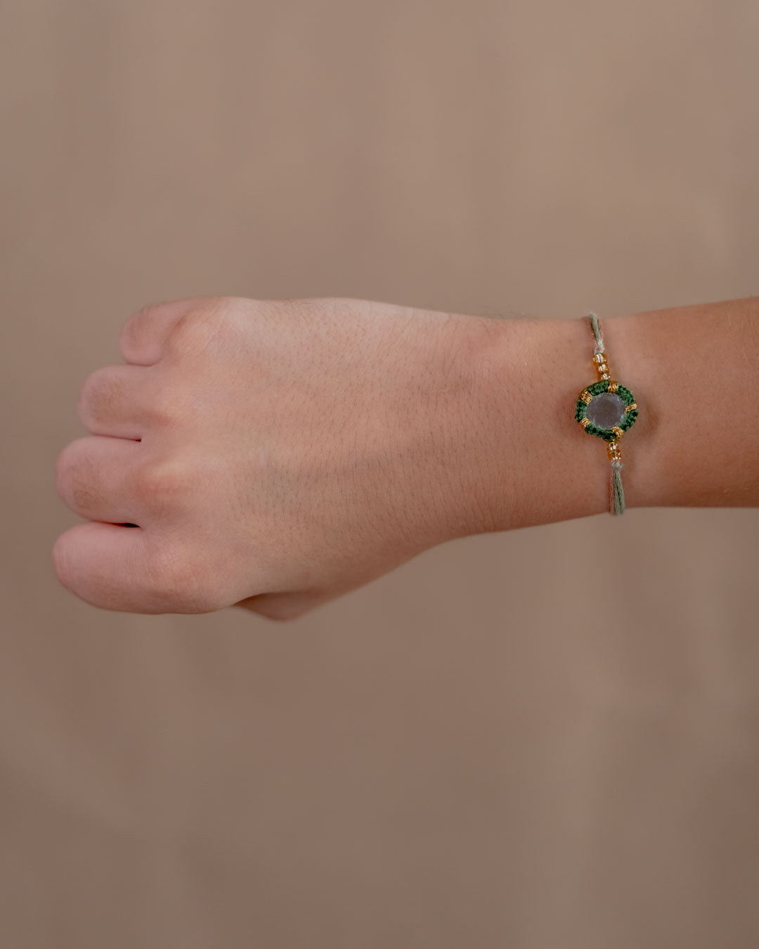 Mirror Rakhis ~ Red and Green (Set of 2)