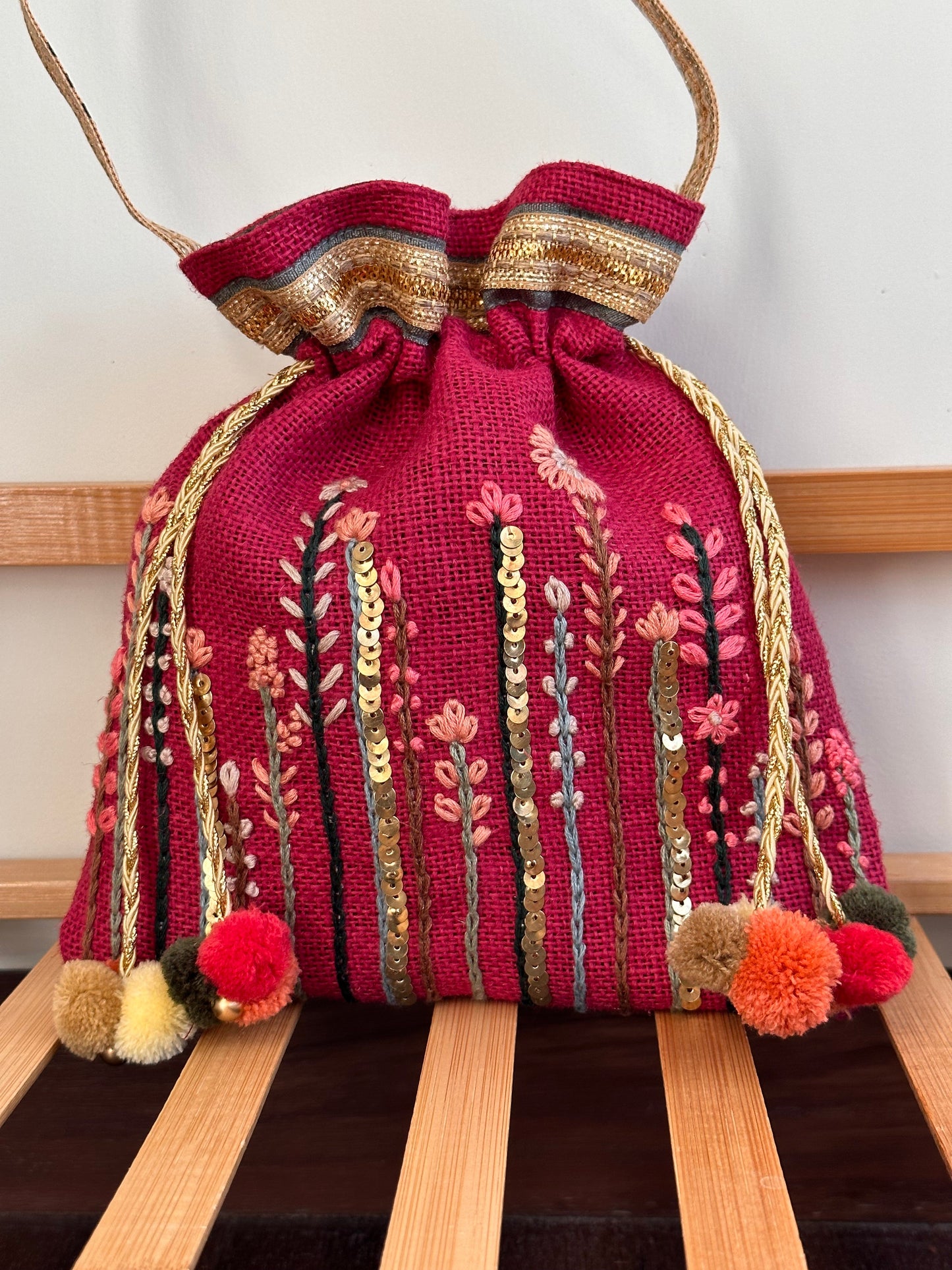 Pink Country Potli Bag