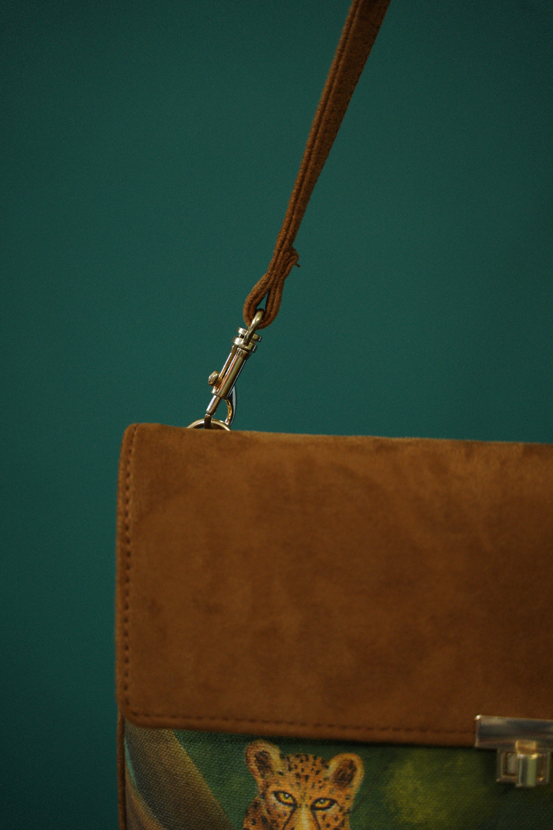 Free and Fierce ~ handpainted shoulder bag/ wristlet bag