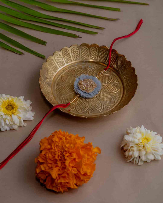 Dhaaga Floral Festive Rakhi ~ Gray