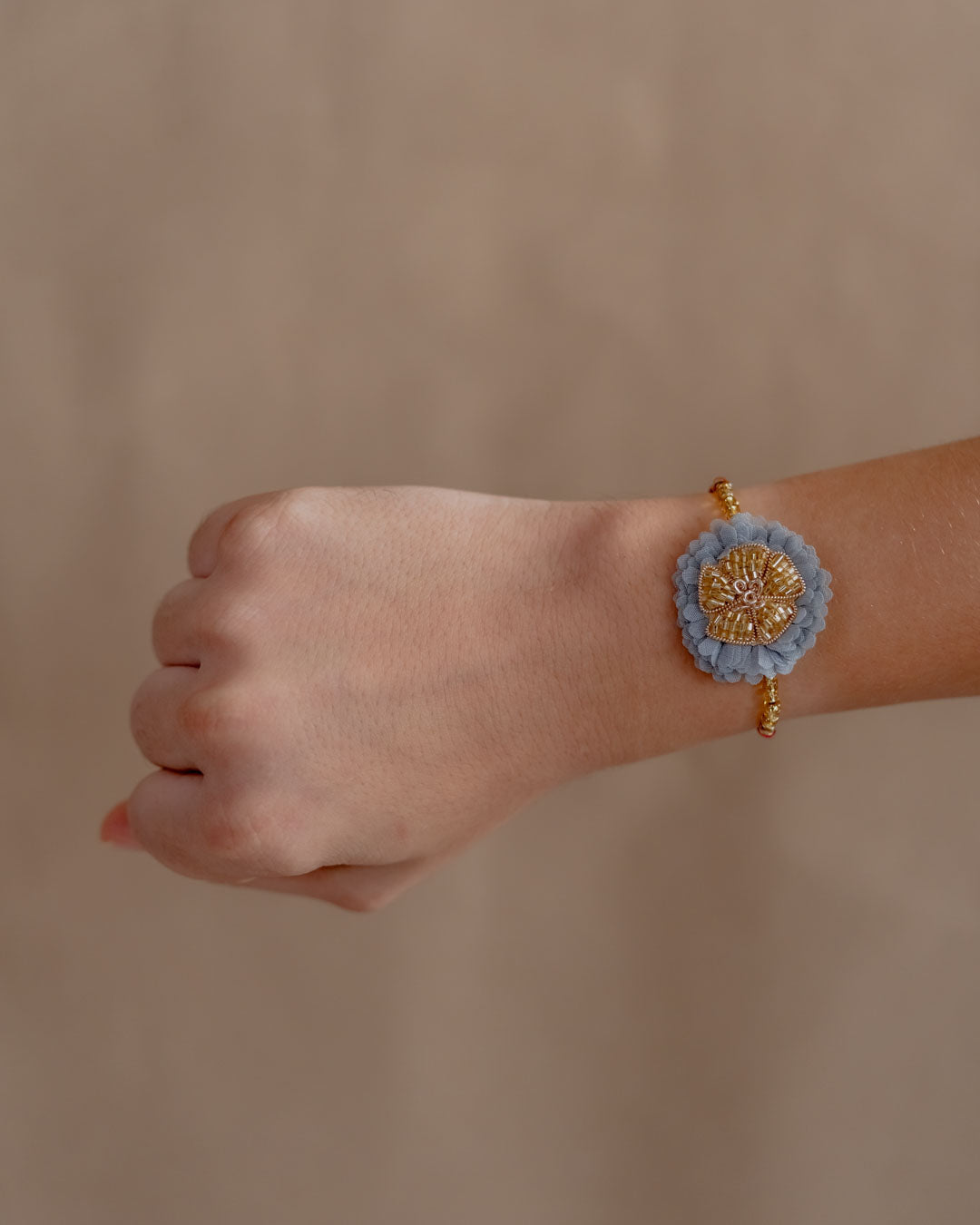 Dhaaga Floral Festive Rakhi ~ Gray