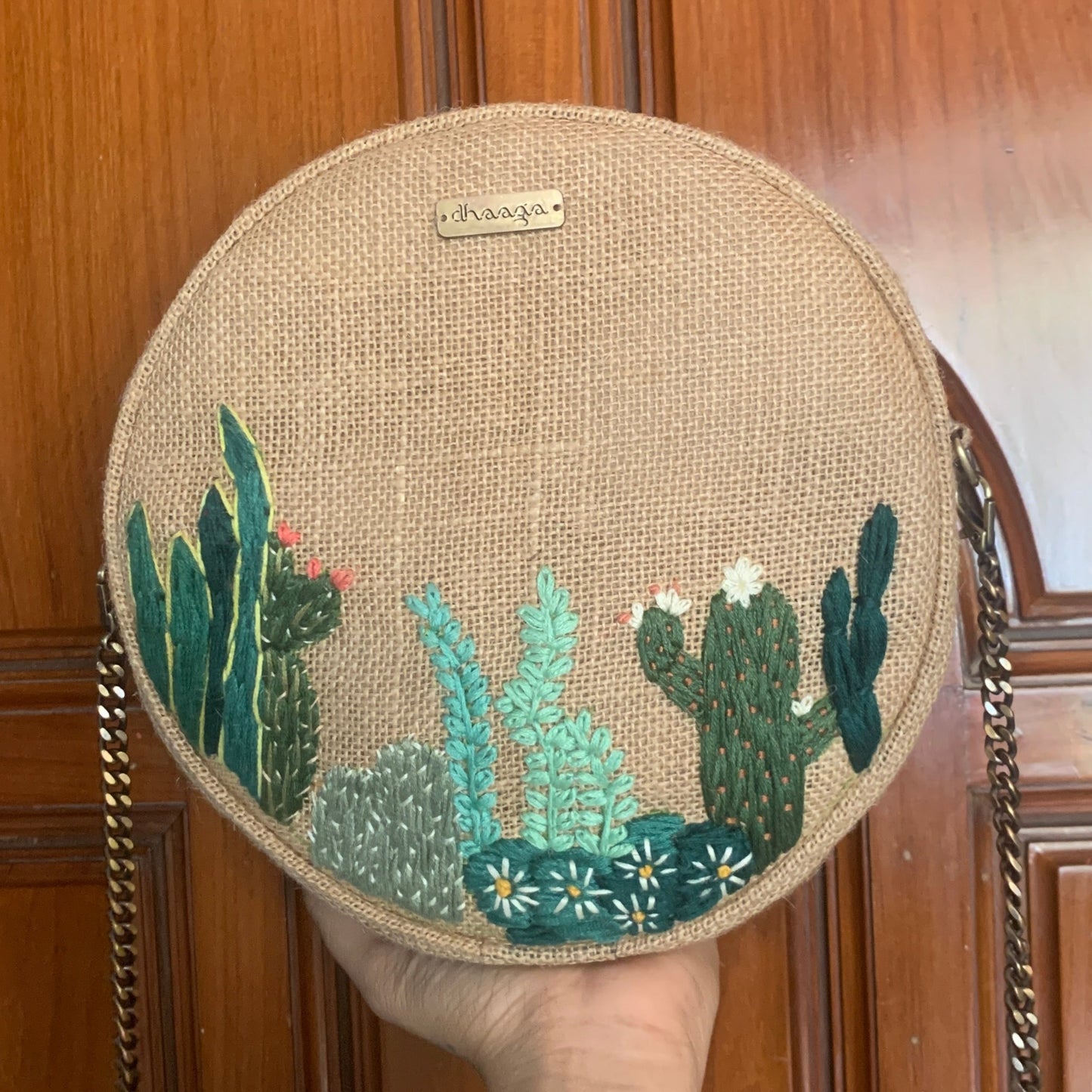 Mexican Cactus Round Sling Bag