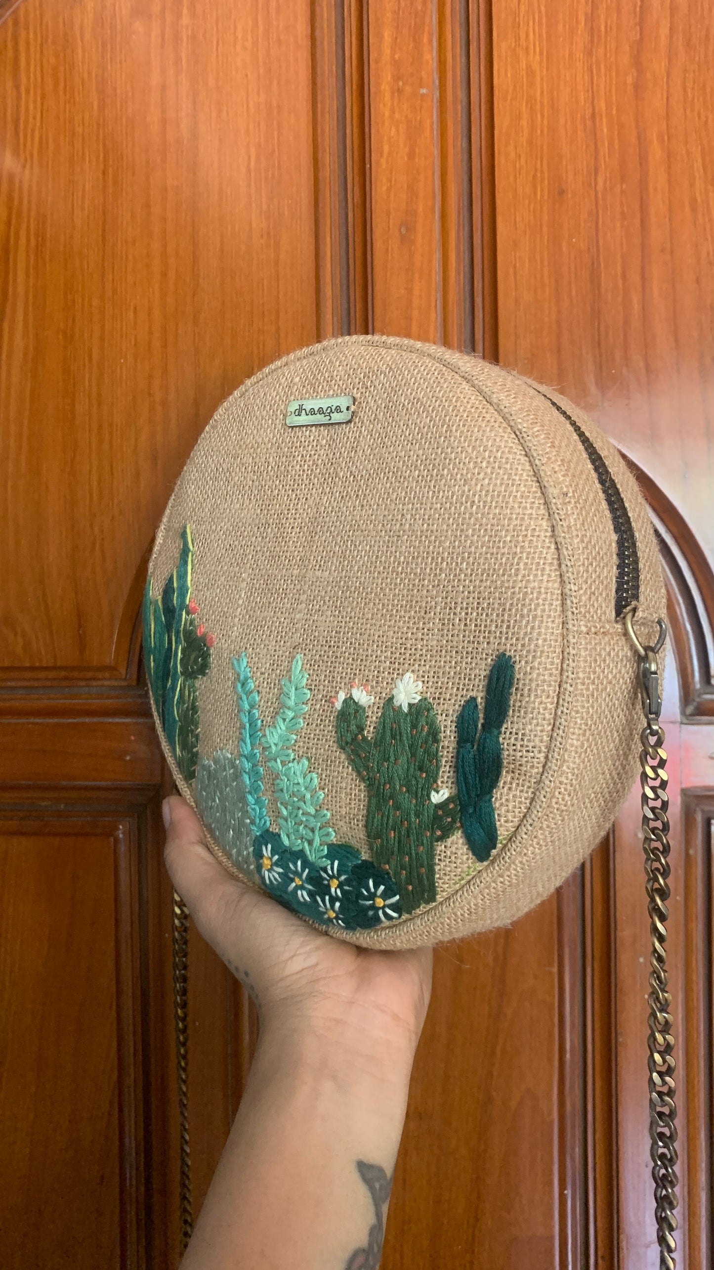 Mexican Cactus Round Sling Bag