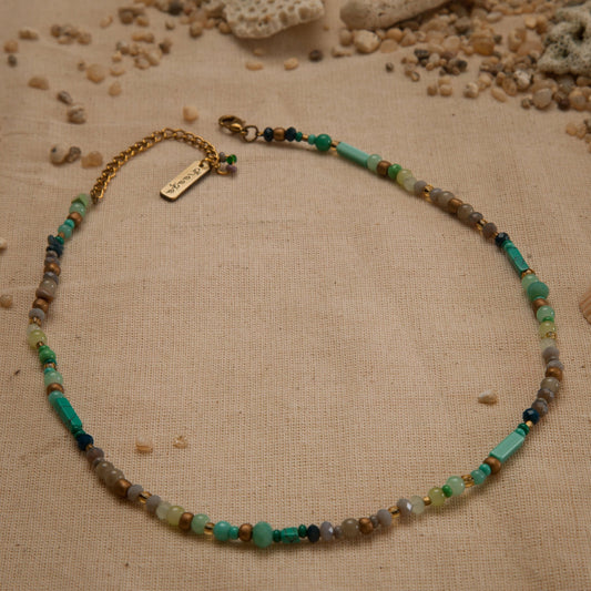 Kai Ocean Beach Crystal Stone Choker Necklace