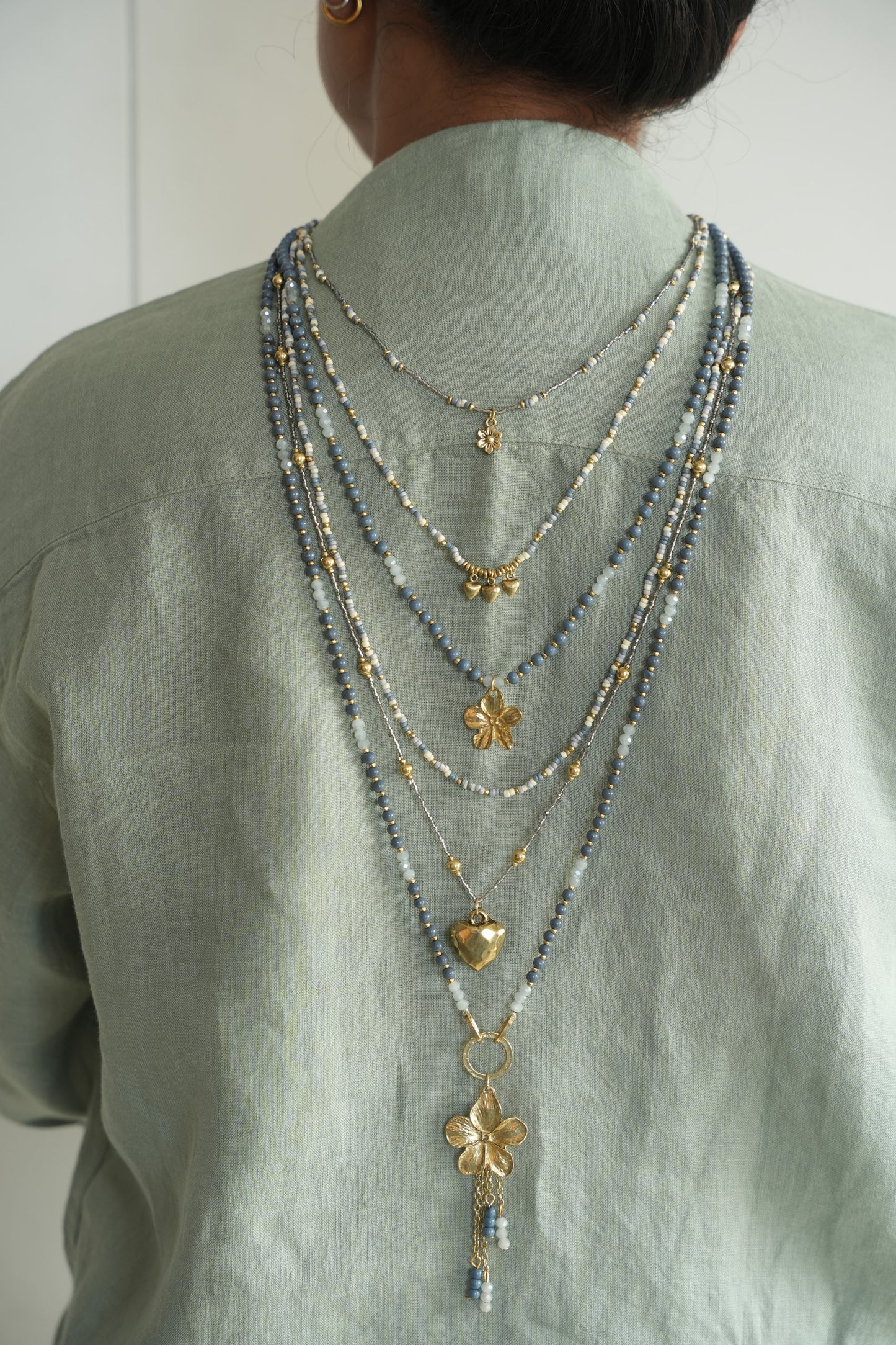 Blue Ocean Layered Necklaces 2in1