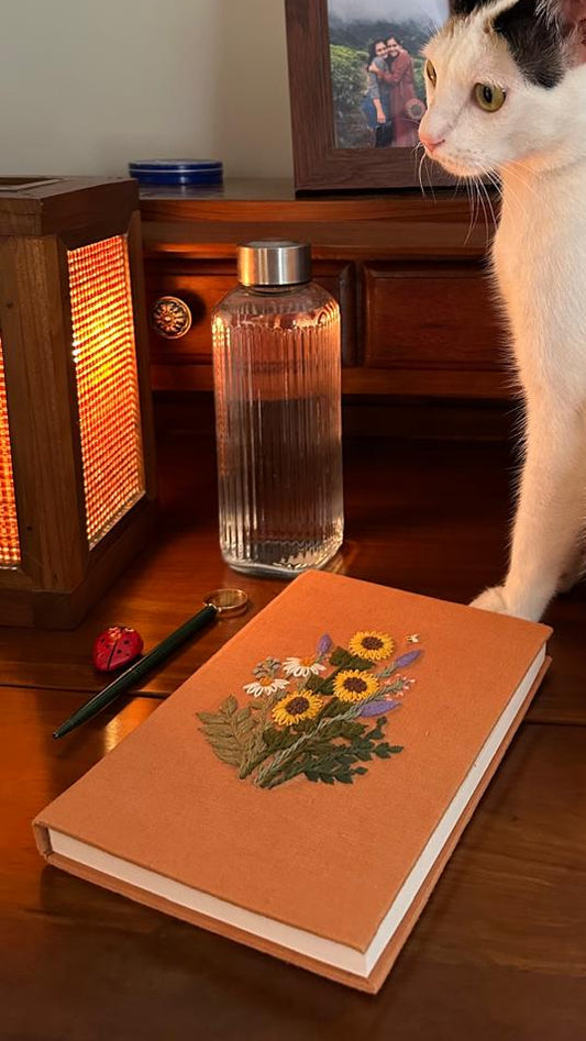 Blossom 4 in 1 Journal ~ Hand-Embroidered