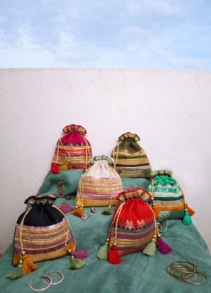 Golden Olive Potli Bag