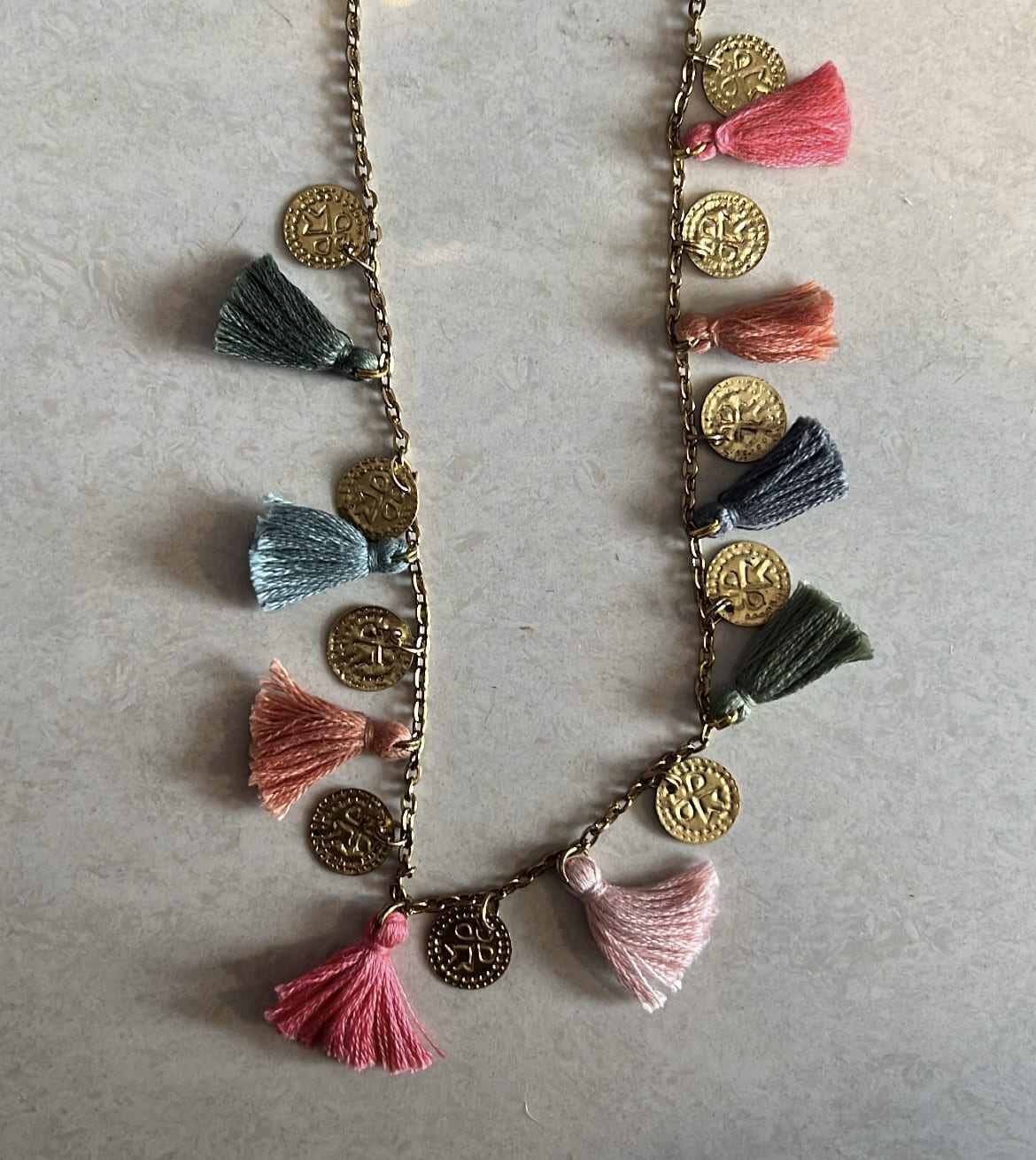 Pastel Palette Tassel Necklace