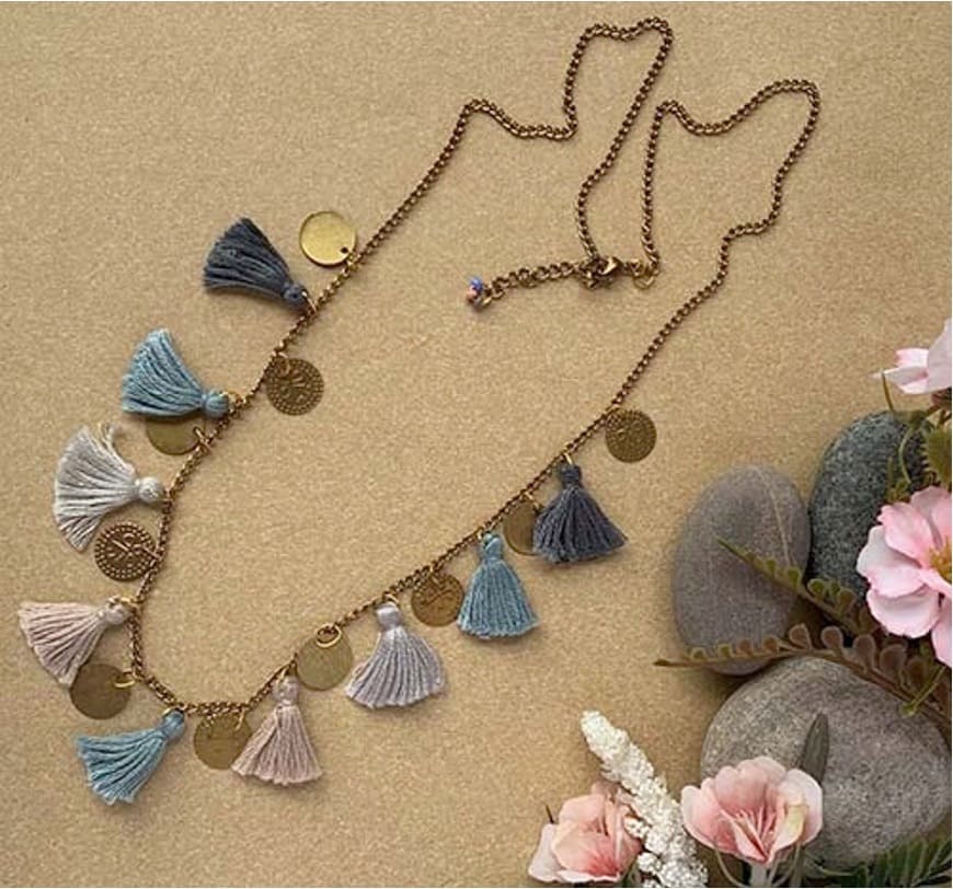 Sky Ice Tassel Necklace